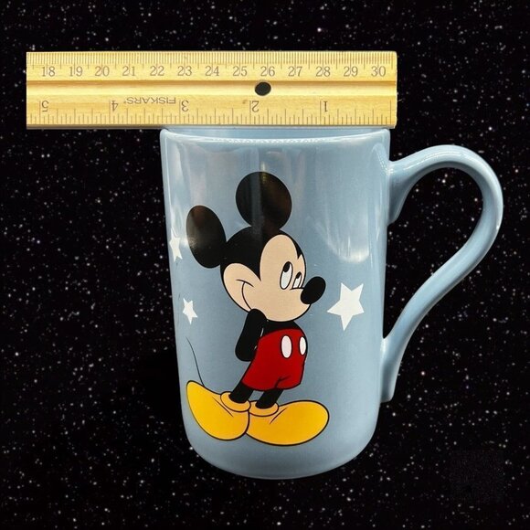 Disney Mickey Mouse Blue Ceramic Coffee Tea Mug Disney Store 5”T 3.25”W - Picture 10 of 10